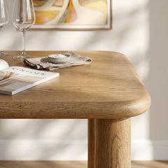 Alvia Weathered 72" Rectangular Oak Wood Dining Table - Ornate Home