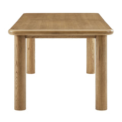 Alvia Weathered 86"-105" Extendable Rectangular Oak Wood Dining Table - Ornate Home
