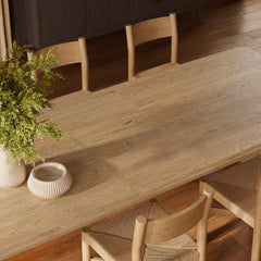 Alvia Weathered 9-Piece Oak Wood Extendable Dining Table and Chairs Set - Ornate Home