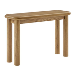 Alvia Weathered Oak Wood Console Table - Ornate Home