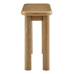 Alvia Weathered Oak Wood Console Table - Ornate Home