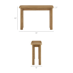 Alvia Weathered Oak Wood Console Table - Ornate Home