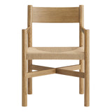 Alvia Weathered Oak Wood Dining Armchairs With Woven Seats (Set of 2) - Ornate Home