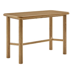 Alvia Weathered Rectangular 60" Oak Wood Bar Table - Ornate Home
