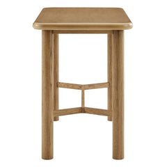 Alvia Weathered Rectangular 60" Oak Wood Bar Table - Ornate Home