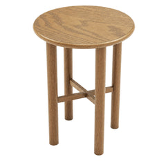 Alvia Weathered Round 30" Oak Wood Bar Table - Ornate Home