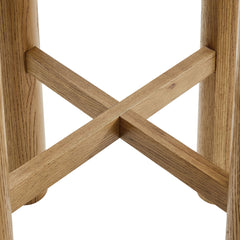 Alvia Weathered Round 30" Oak Wood Bar Table - Ornate Home