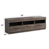 Alvin Rustic Oak 60" TV Stand - Ornate Home