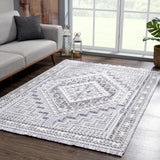 Alya 3D Saxony with Fringes Area Rug - Clearance - Ornate Home