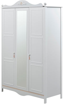 Alya White 3 Door Wardrobe - Ornate Home