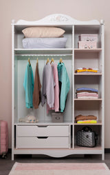 Alya White 3 Door Wardrobe - Ornate Home