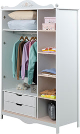Alya White 3 Door Wardrobe - Ornate Home