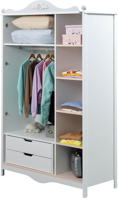 Alya White 3 Door Wardrobe - Ornate Home
