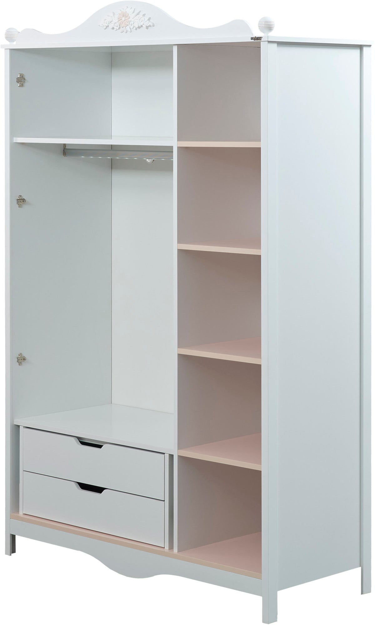 Alya White 3 Door Wardrobe - Ornate Home