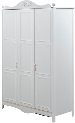 Alya White 3 Door Wardrobe - Ornate Home