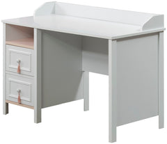 Alya White Kids Room Set (Twin Bed & Study Desk & Nightstand) - Ornate Home