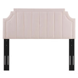 Alyona Pink Channel Tufted Performance Velvet Full/Queen Headboard - Ornate Home