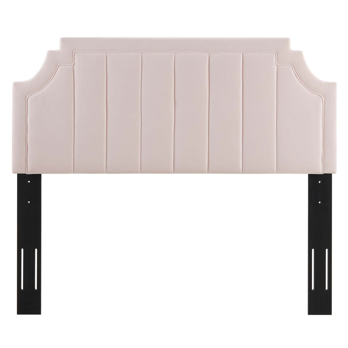 Alyona Pink Channel Tufted Performance Velvet Full/Queen Headboard - Ornate Home