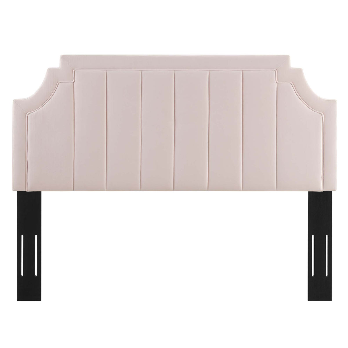 Alyona Pink Channel Tufted Performance Velvet Full/Queen Headboard - Ornate Home