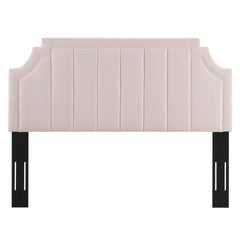 Alyona Pink Channel Tufted Performance Velvet Full/Queen Headboard - Ornate Home