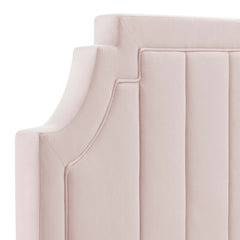 Alyona Pink Channel Tufted Performance Velvet Full/Queen Headboard - Ornate Home