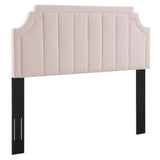 Alyona Pink Channel Tufted Performance Velvet Twin Headboard - Ornate Home