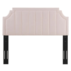 Alyona Pink Channel Tufted Performance Velvet Twin Headboard - Ornate Home