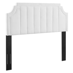 Alyona White Channel Tufted Performance Velvet King/California King Headboard - Ornate Home