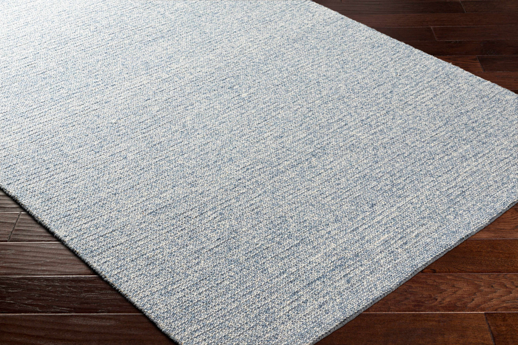 Alyra Light Blue Solid Wool Rug - Ornate Home