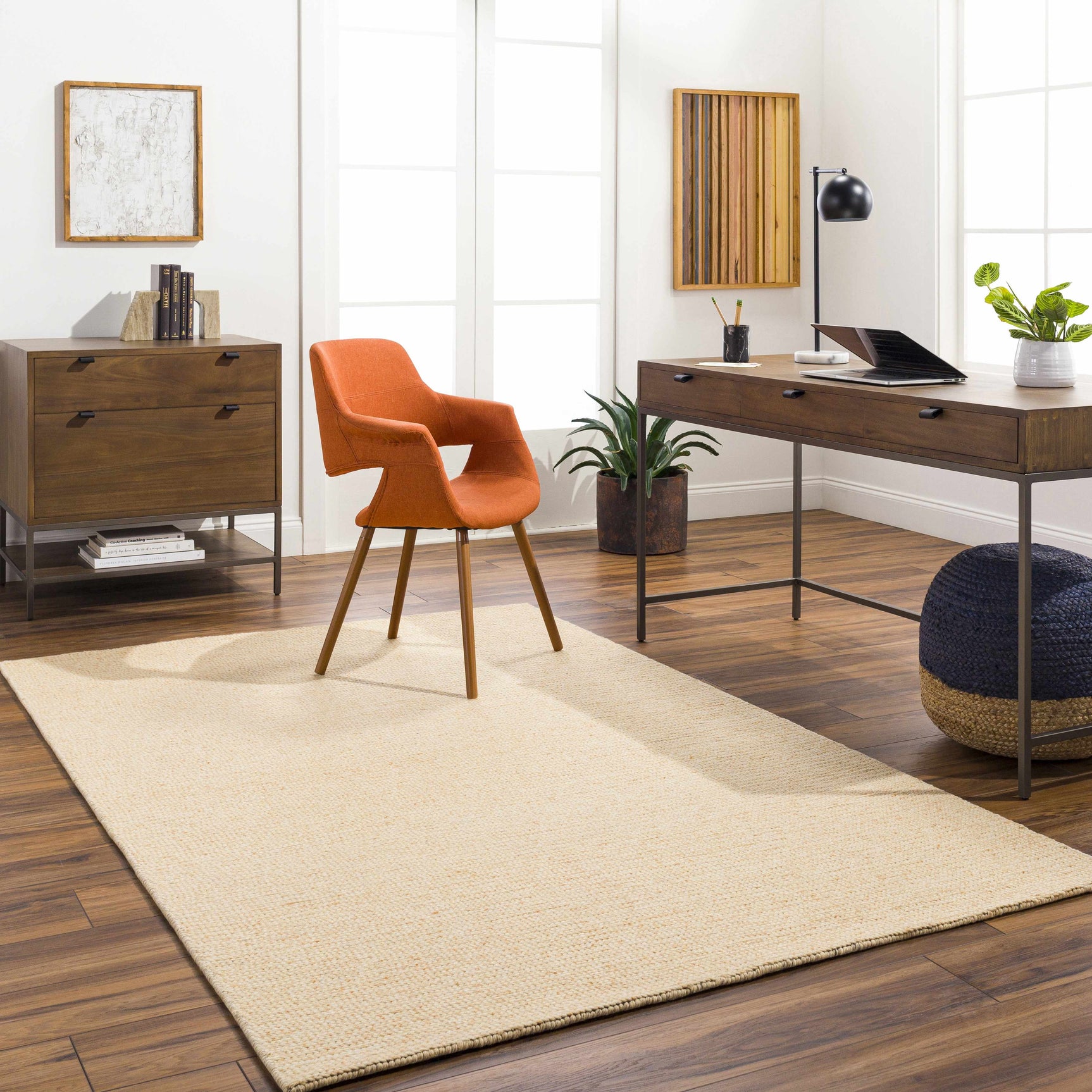 Alyra Yellow Solid Area Rug - Clearance - Ornate Home