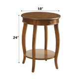 Alysa Walnut End Table - Ornate Home