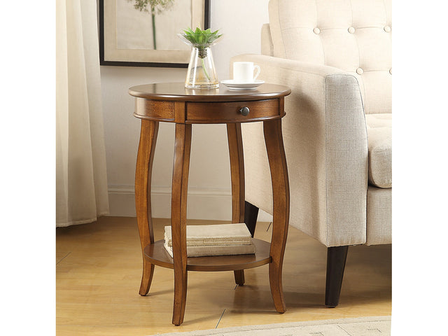 Alysa Walnut End Table - Ornate Home