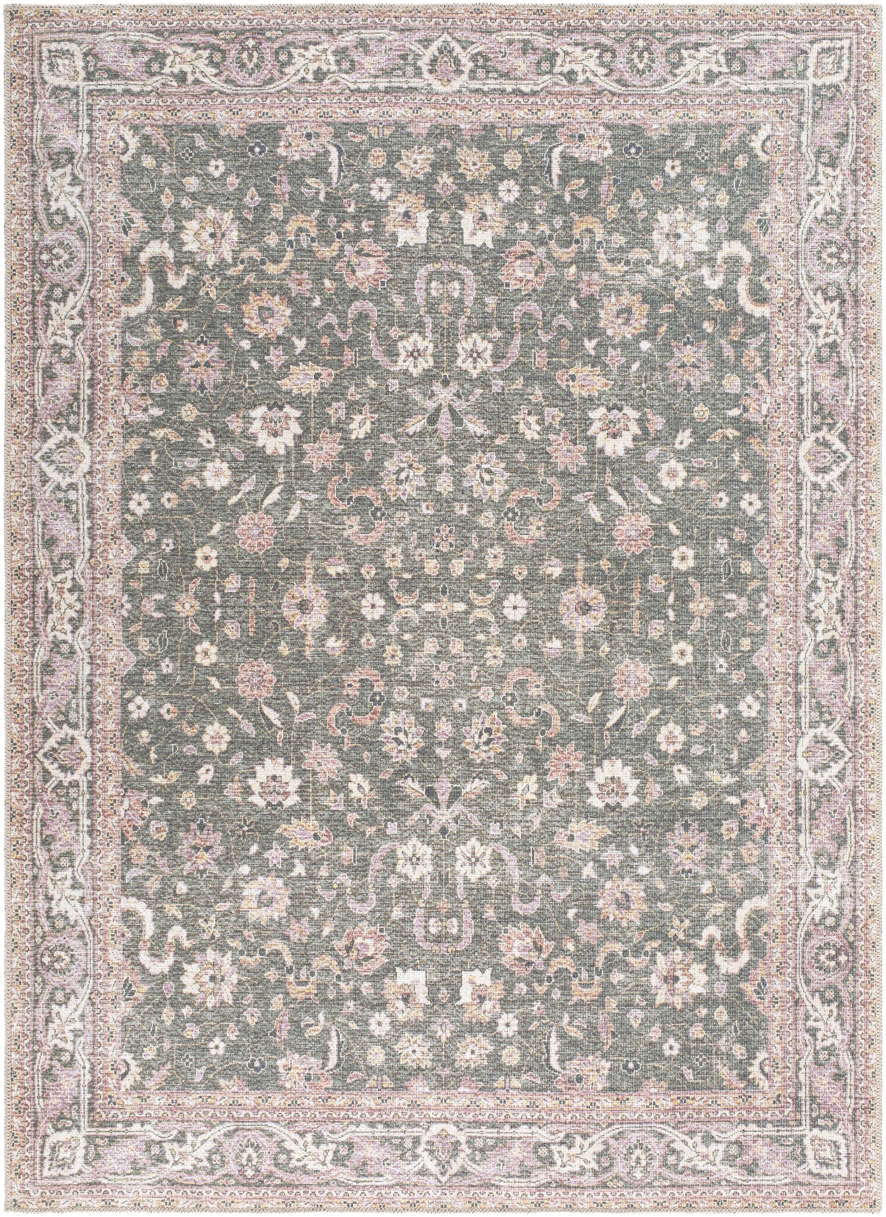 Alyson Vintage Flat Pile Washable Rug - Ornate Home