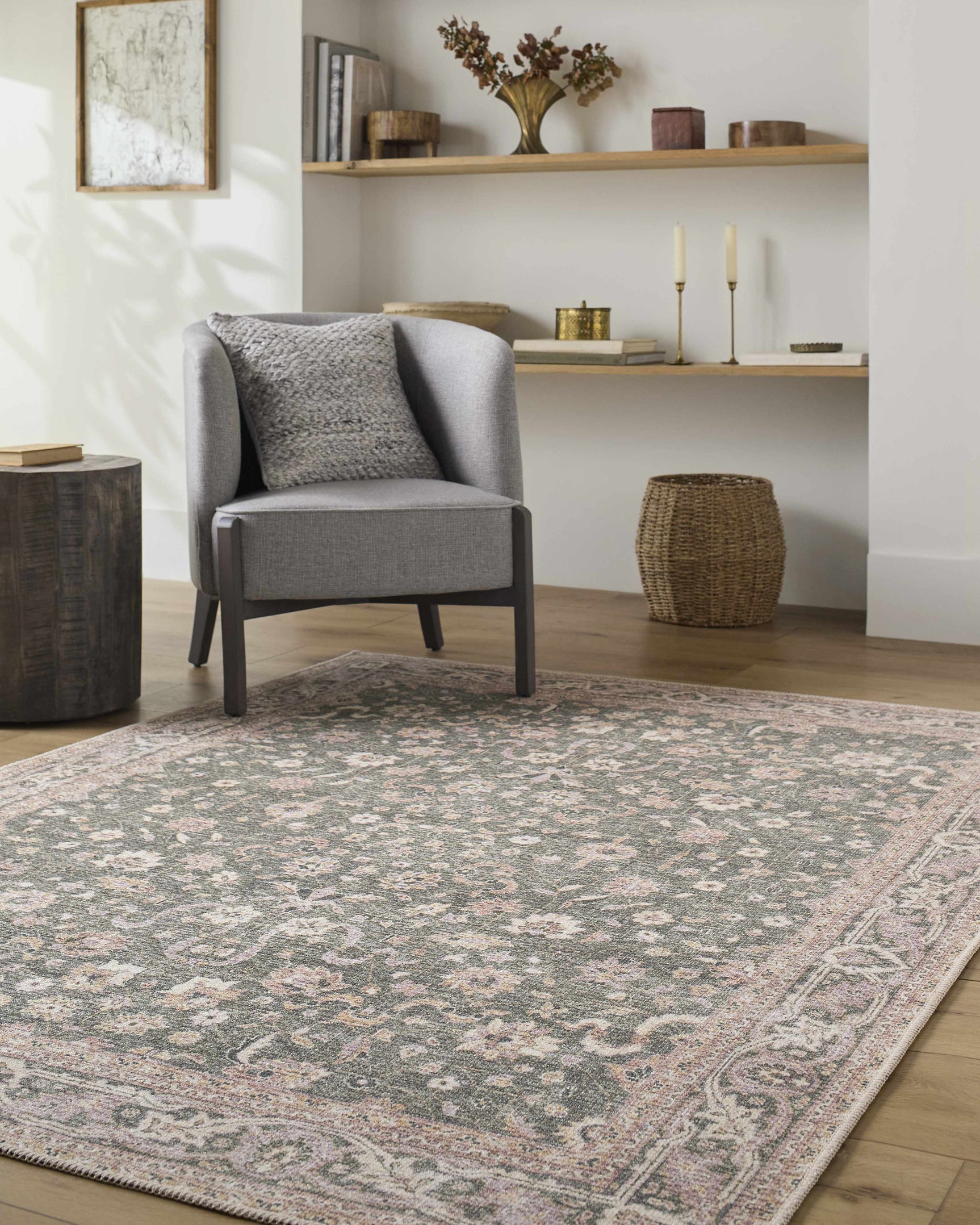 Alyson Vintage Flat Pile Washable Rug - Ornate Home