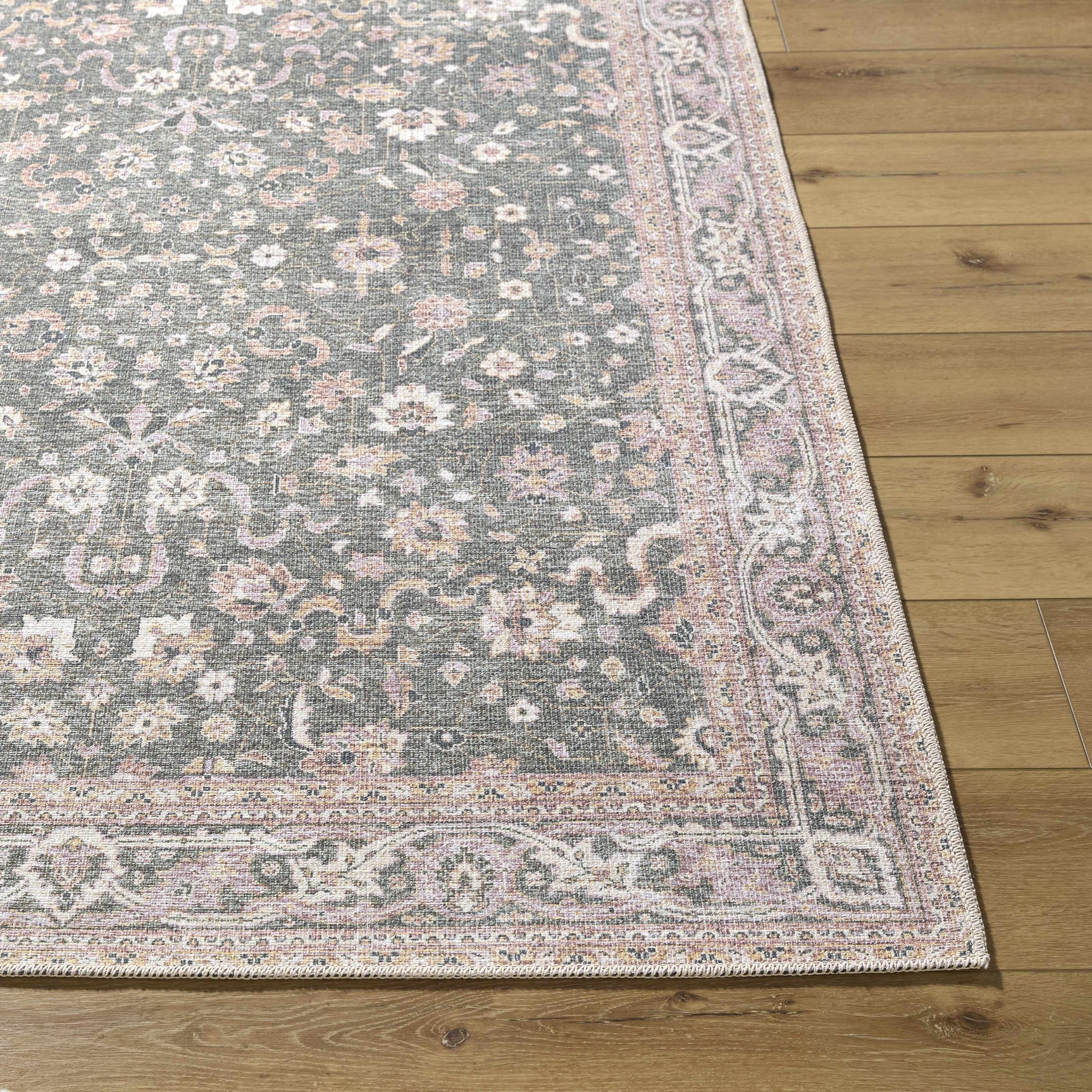 Alyson Vintage Flat Pile Washable Rug - Ornate Home