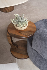 Alyssa C Side Table w/ Caster Wheels - Ornate Home
