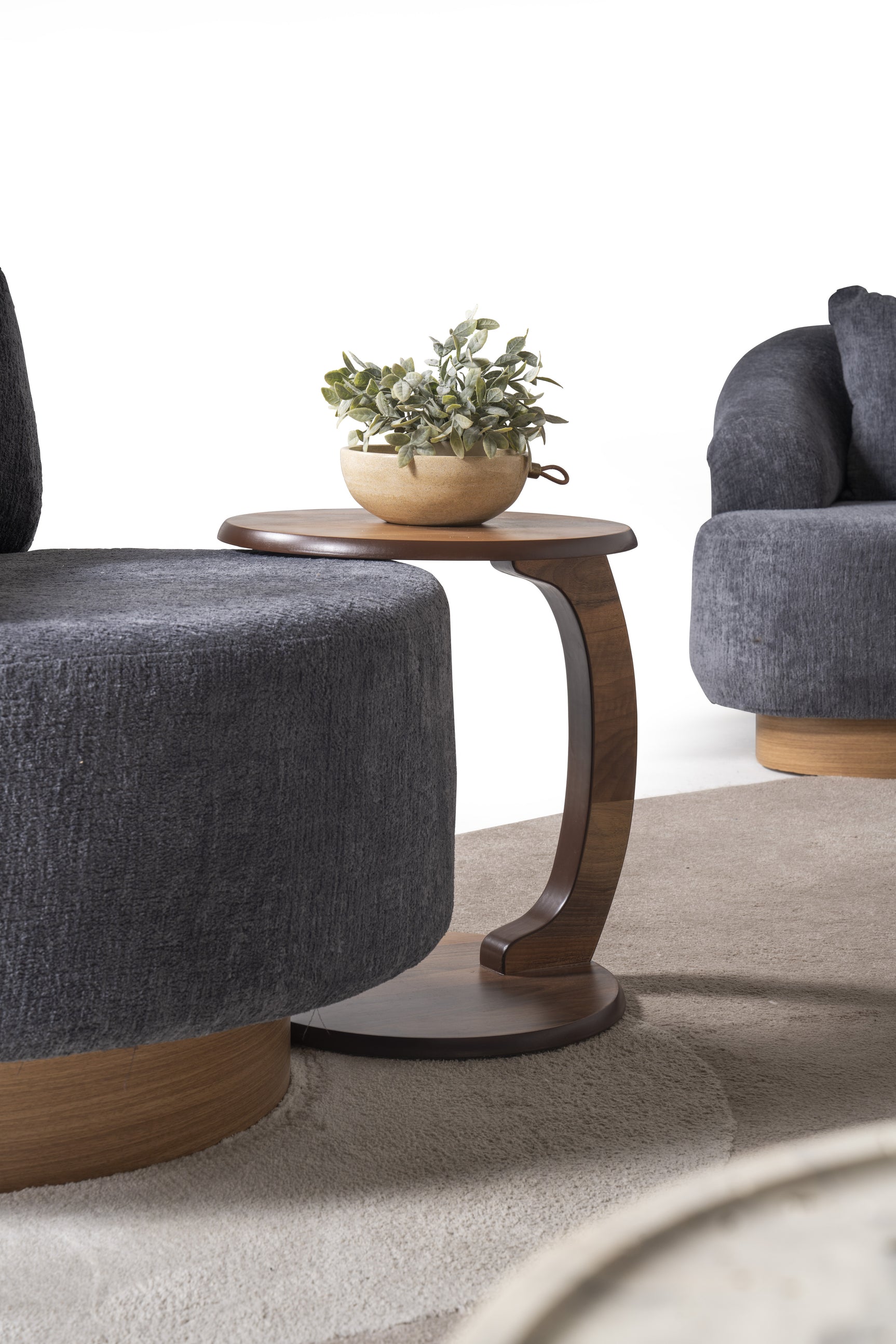 Alyssa C Side Table w/ Caster Wheels - Ornate Home