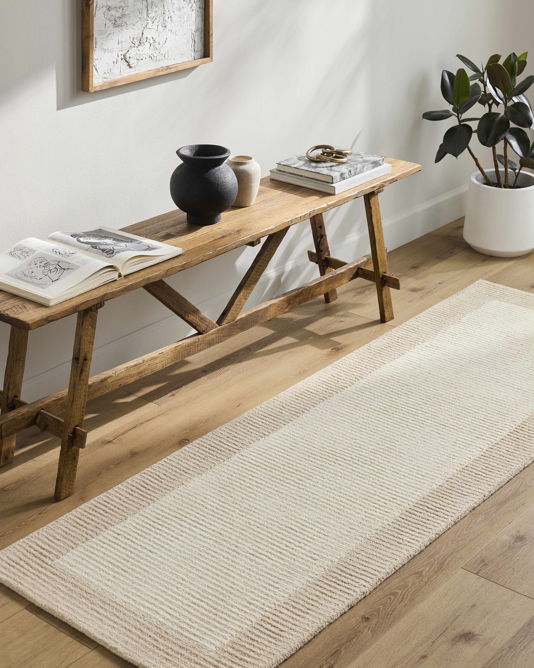 Amadi Beige Wool Area Rug - Ornate Home