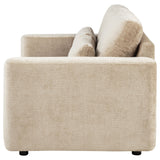 Amador Camel Chenille Upholstered Track Arm Loveseat - Ornate Home