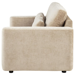 Amador Camel Chenille Upholstered Track Arm Loveseat - Ornate Home