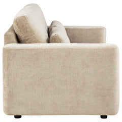 Amador Camel Chenille Upholstered Track Arm Loveseat - Ornate Home