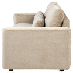 Amador Camel Chenille Upholstered Track Arm Sofa - Ornate Home