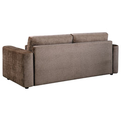 Amador Chocolate Chenille Upholstered Track Arm Sofa - Ornate Home