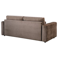 Amador Chocolate Chenille Upholstered Track Arm Sofa - Ornate Home