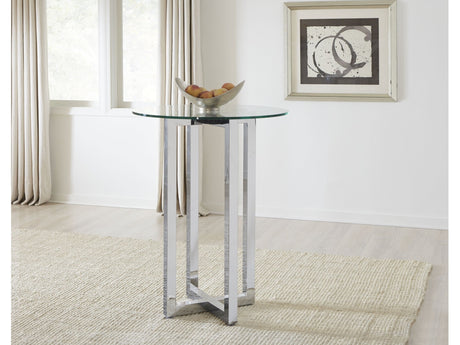 Amalfi 32 inch Round Glass Top Bar Table - Ornate Home