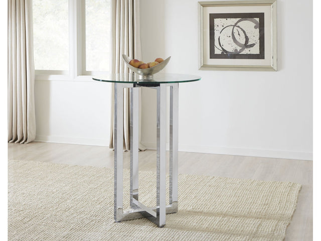 Amalfi 32 inch Round Glass Top Bar Table - Ornate Home