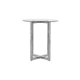 Amalfi 32 inch Round Glass Top Bar Table - Ornate Home