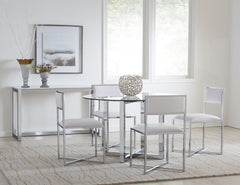 Amalfi 48 inch Round Glass Top Dining Table - Ornate Home