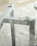 Amalfi 54 inch Round Glass Top Counter Table - Ornate Home