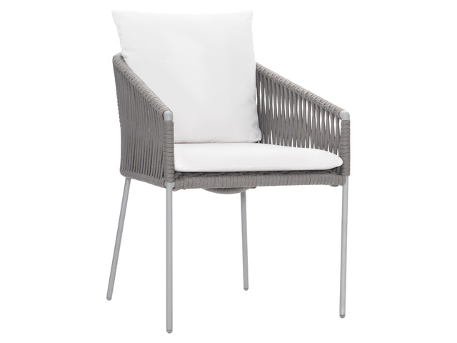 Amalfi Charcoal Mist/White/Cream Outdoor Chair - Ornate Home
